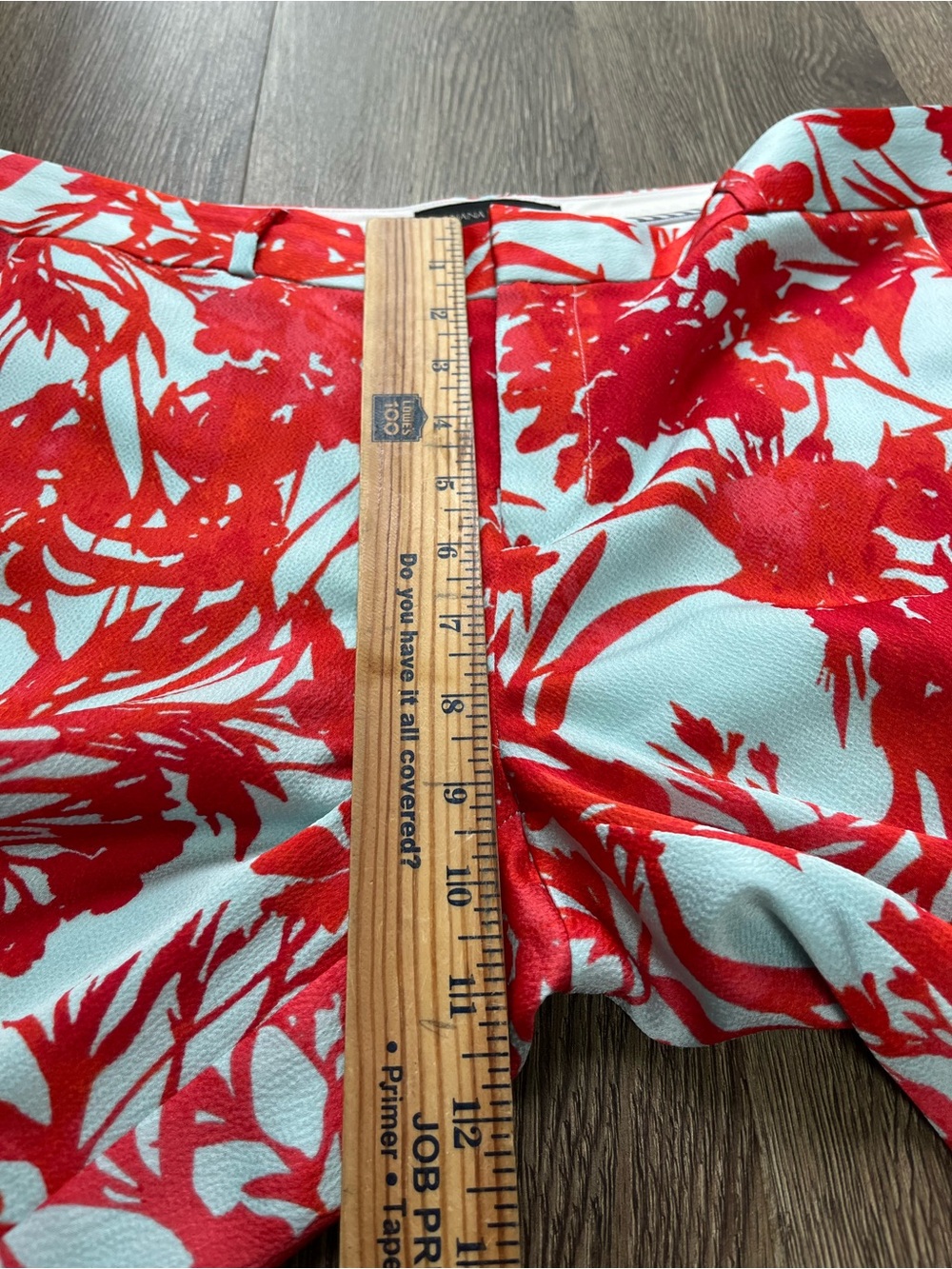 Banana Republic Red Floral Print Cropped Pants - Picture 3 of 7